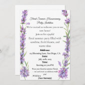 Floral Summer Housewarming Party Invitation Kaart (Voorkant / Achterkant)