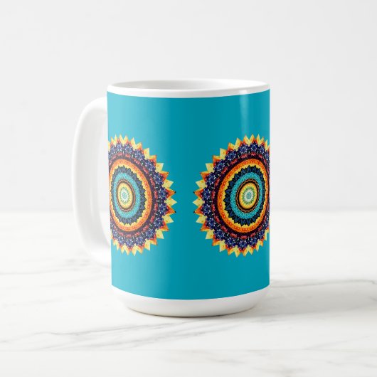 Floral Sun Mandala Mug (Devant gauche)