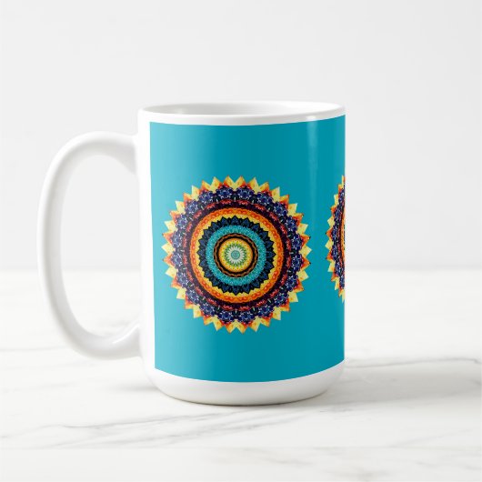 Floral Sun Mandala Mug (Gauche)