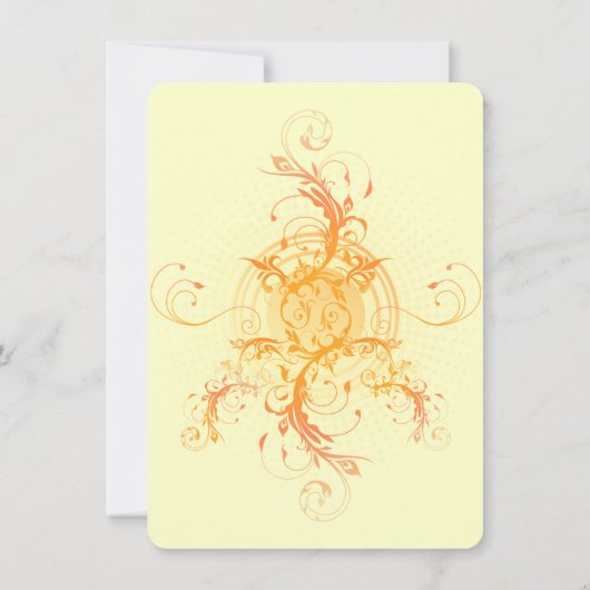 Floral Sun Pagan Handfasting Save the Date Card (Achterkant)