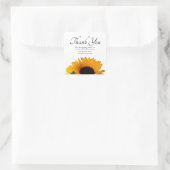 Floral Sunflower Business Hartelijk dank Vierkante Sticker (Tas)