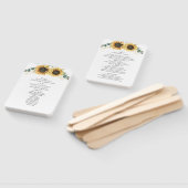 Floral Sunflower Eucalyptus Leaves Wedding Program Handwaaier (Niet-gemonteerd)