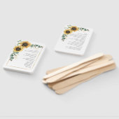 Floral Sunflower Eucalyptus Rustic Wedding Program Handwaaier (Niet-gemonteerd)