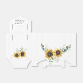 Floral Sunflower Eucalyptus Script Vrijgezellenfee Bedankdoosjes (Uitgevouwen)