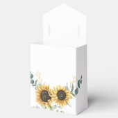 Floral Sunflower Eucalyptus Script Vrijgezellenfee Bedankdoosjes (Geopend)