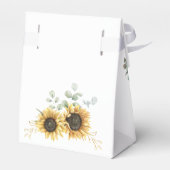 Floral Sunflower Eucalyptus Script Vrijgezellenfee Bedankdoosjes (Achterkant)