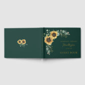 Floral Sunflower Eucalyptus Script Weddenschap Gastenboek (Volledig)
