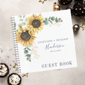 Floral Sunflower Eucalyptus Weddenschap Notitieboek