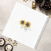Floral Sunflower Eucalyptus Weddenschap Notitieboek