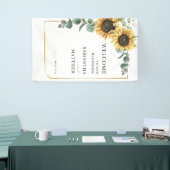 Floral Sunflower Greenery Geometric Wedding Spandoek (Beurs)