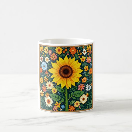Floral Sunflower Mug (Centre)