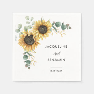 Floral Sunflower Wedding Servet