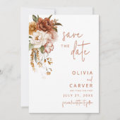 Floral Sunset Bruiloft Save the Date Kaart (Voorkant)