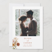 Floral Sunset Bruiloft Save the Date Kaart (Achterkant)