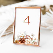 Floral Sunset Trouwtafel Nummers Kaart
