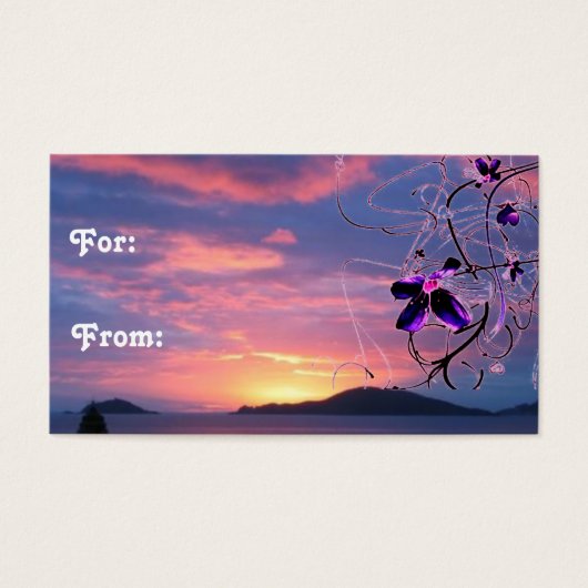 Floral Sunshine Gift Label Visitekaartjes (Voorkant)