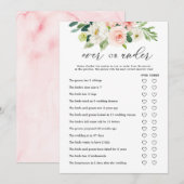 Floral sur les cartes de jeu sous Fête des mariées (Devant / Derrière)