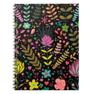 Floral Surface Patroon - Stijlvol bloembehangpapie Notitieboek