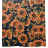 Floral Surface Pattern-Mode Decoratief Tropisch Douchegordijn (Voorkant)