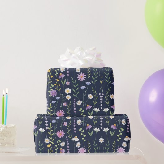 Floral Surface Pattern-Mode Spring Flowers Cadeaupapier (Feestgeschenken)