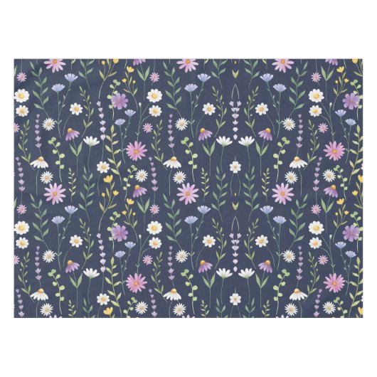 Floral Surface Pattern-Mode Spring Flowers Tafelkleed (Voorkant (Horizontaal))