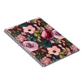 Floral Surface Pattern-Mode Waterverf Kleurrijk Notitieboek (Rechterzijde)