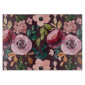 Floral Surface Pattern-Mode Waterverf Kleurrijk Snijplank (Voorkant)