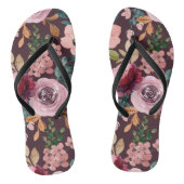 Floral Surface Pattern-Mode Waterverf Kleurrijk Teenslippers (Voetbed)