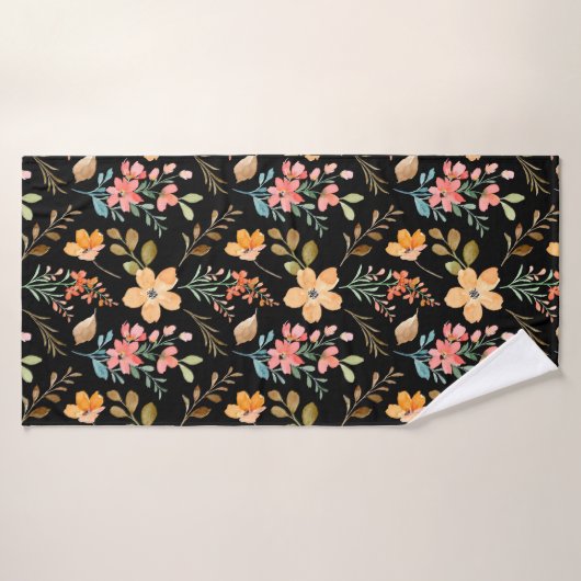 Floral Surface Pattern - Mode Waterverf Spring Badhanddoek (Badhanddoek)