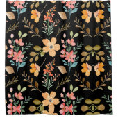 Floral Surface Pattern - Mode Waterverf Spring Douchegordijn (Voorkant)