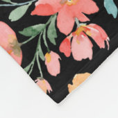 Floral Surface Pattern - Mode Waterverf Spring Fleece Deken (Hoek)