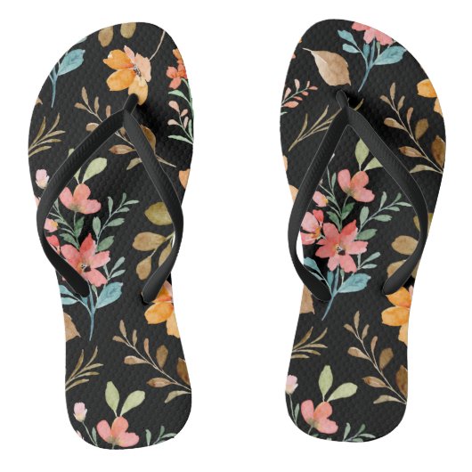 Floral Surface Pattern - Mode Waterverf Spring Teenslippers (Voetbed)