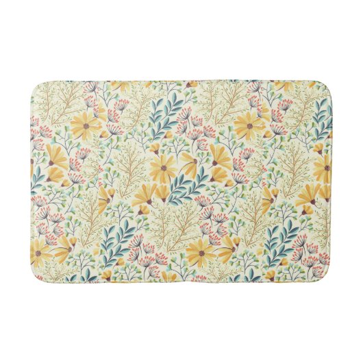 Floral Surface Pattern - Stijlvol Abstract Wallpap Badmat (Voorkant)