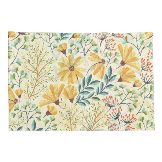 Floral Surface Pattern - Stijlvol Abstract Wallpap Kussensloop (Achterkant-Rechts)