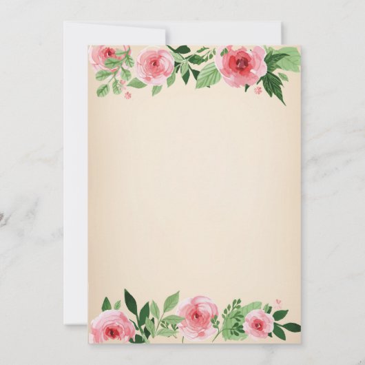Floral Surprise Invitation Pink (Dos)
