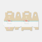 Floral Swag in Gold en Aqua Bedankdoosjes (Uitgevouwen)