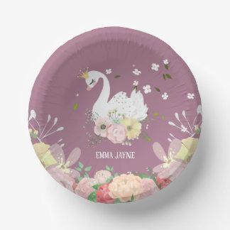 Floral Swan Birthday Papieren Kommen