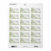 Floral Swirl  Adresetiketten Etiket (Full Sheet)