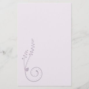 Floral Swirl Stationery Briefpapier