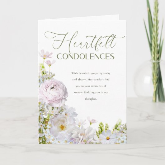 Floral Sympathy Card Kaart (Voorkant)