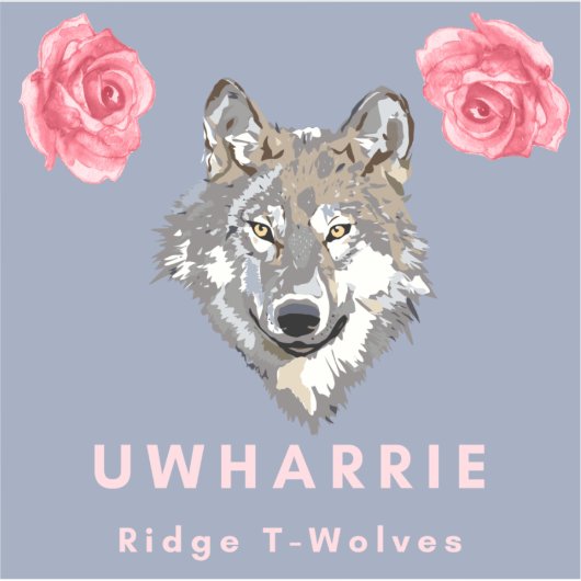 Floral T-Wolves Sticker (Voorkant)