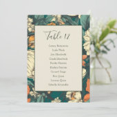 Floral tabelnummer kaart (Staand voorkant)