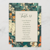 Floral tabelnummer kaart (Voorkant / Achterkant)