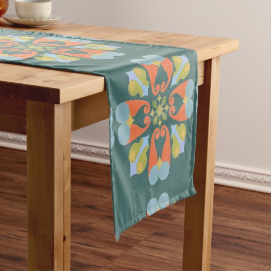 Floral Table Runner Korte Tafelloper (Voorbeeld)