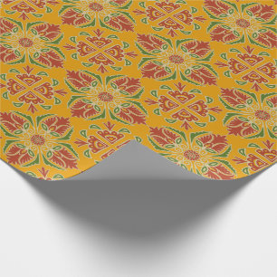 Floral Talavera Tile Wrapping Paper Cadeaupapier