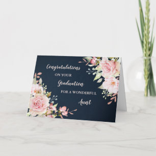 Floral Tante Gefeliciteerd Afstuderen Kaart