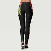 Floral tattoo rozen  roos leggings (Achterkant)