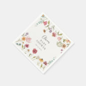Floral Tea Baby shower servetten (Hoek)