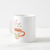 Floral tea cup koffiemok (Voorkant links)