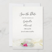 Floral Tea Cup Roze bruiloft sparen Datum Save The Date (Voorkant)